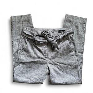 Y2k sirencore office chic grey cropped capri trousers Loft size 4 30" waist